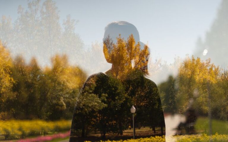 double exposure nude photo