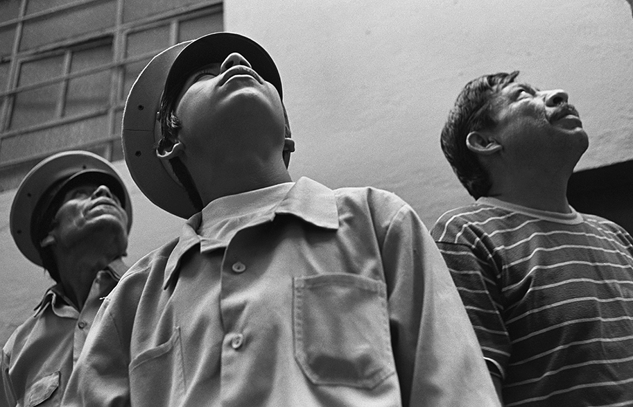 black and white image of group of men