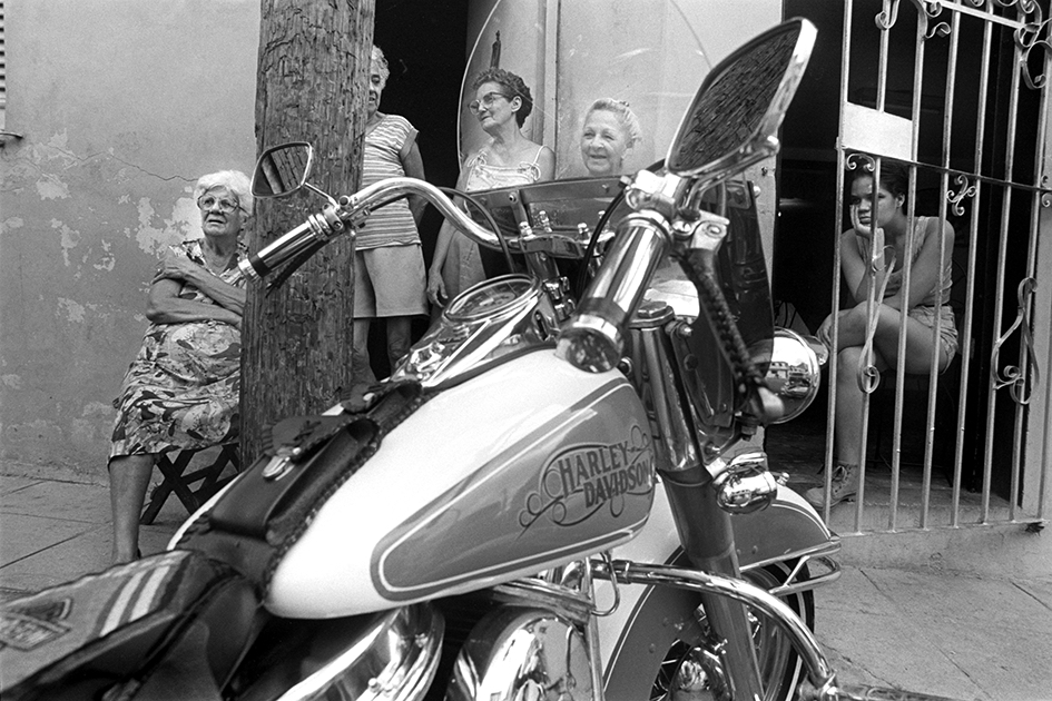 black and white image of harley davidson