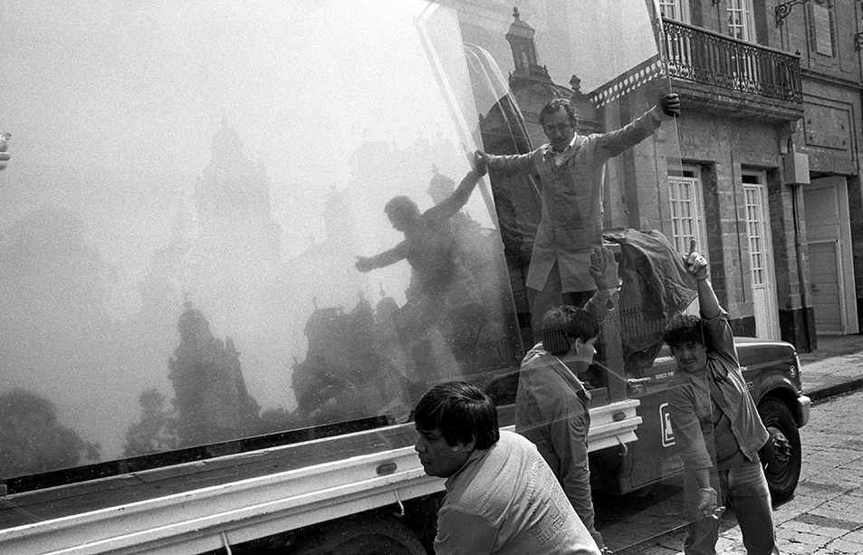 black and white image of men