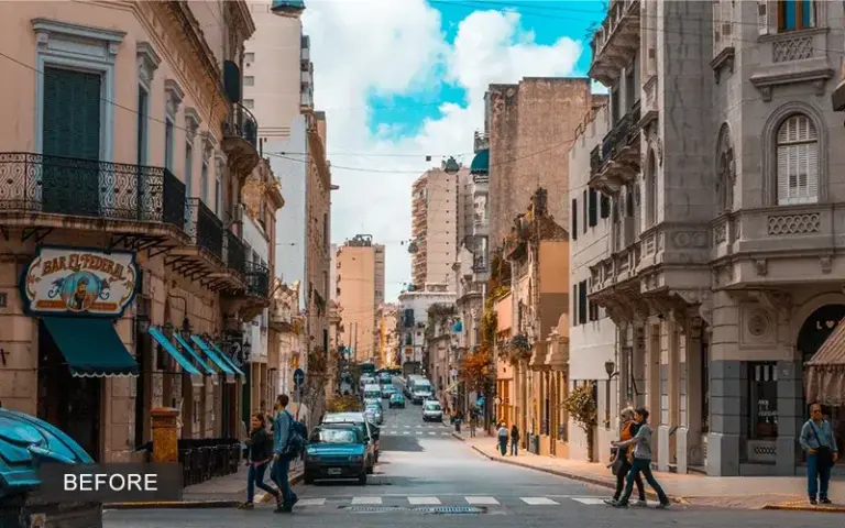 Retro Street Cold Before, retro lightroom preset, film preset, vintage preset