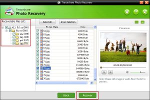 photo recovery preview-select