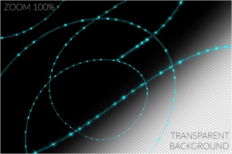 blue sparkle overlays