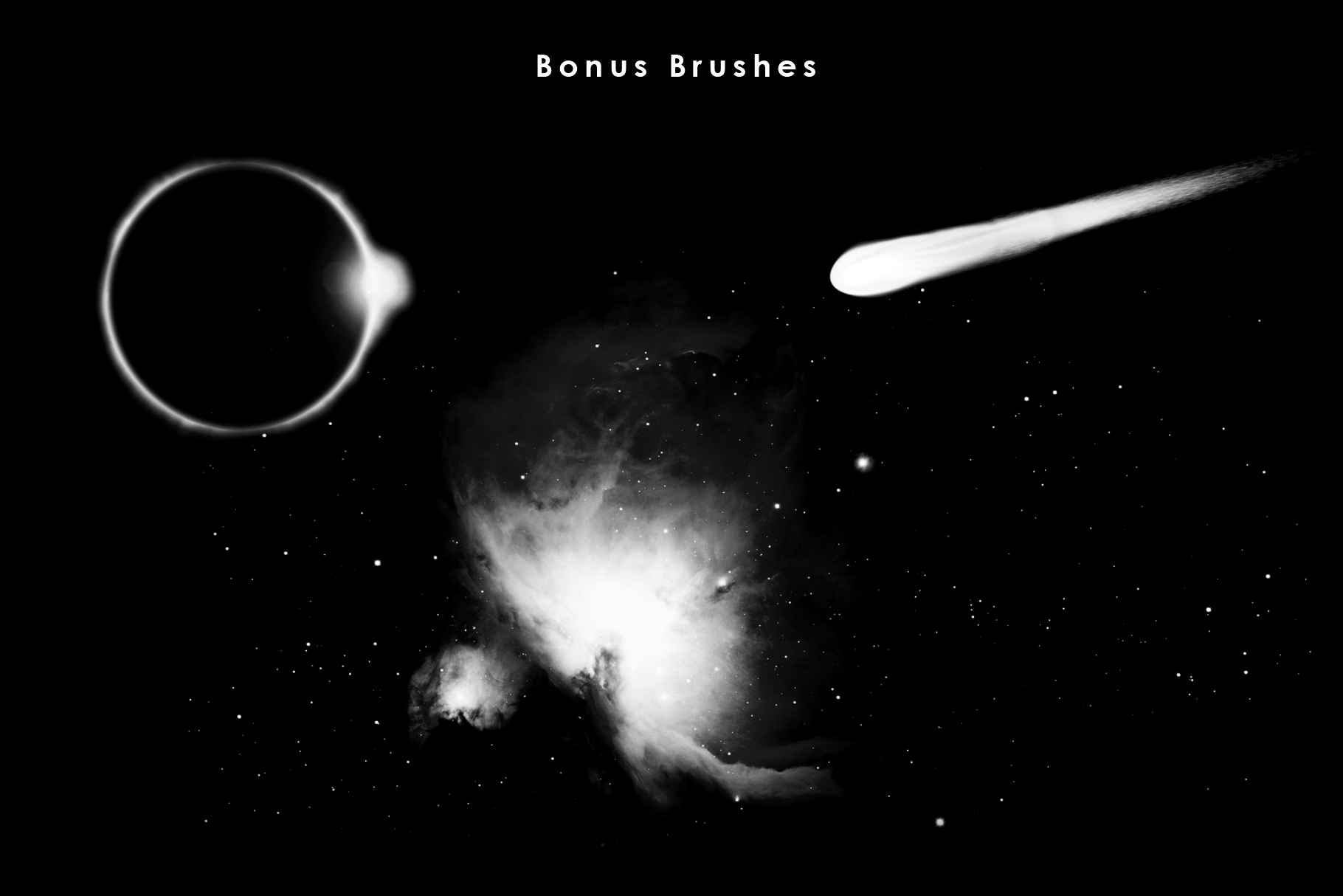 bonus brushes, galactic storm brushes, realistic cloud brushes
