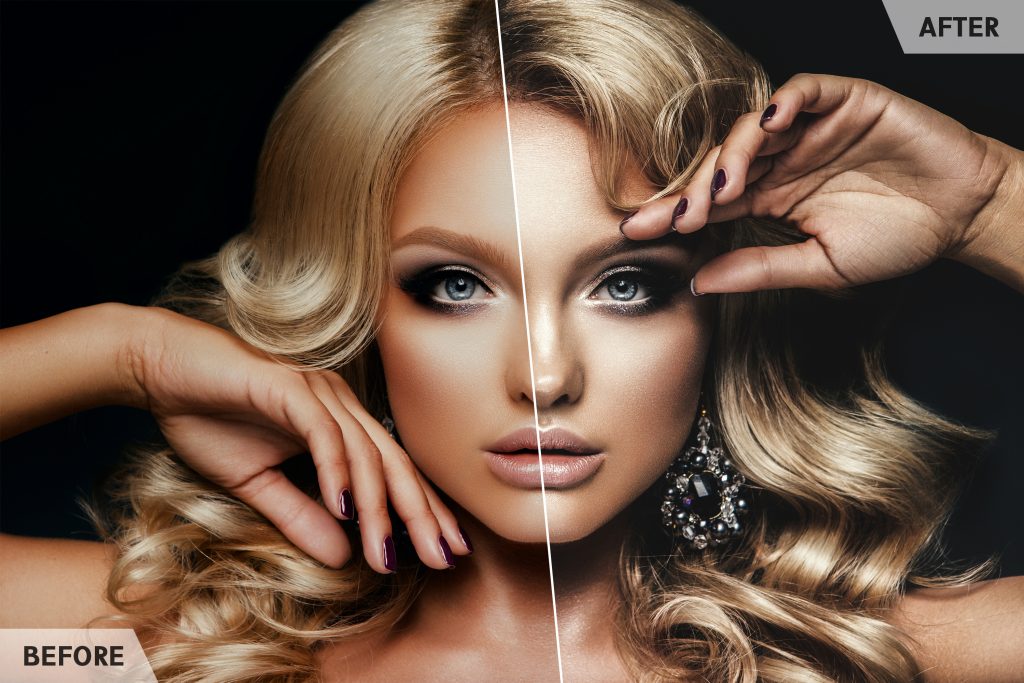 Beautyful girl with bright make up and beautiful hairstyle