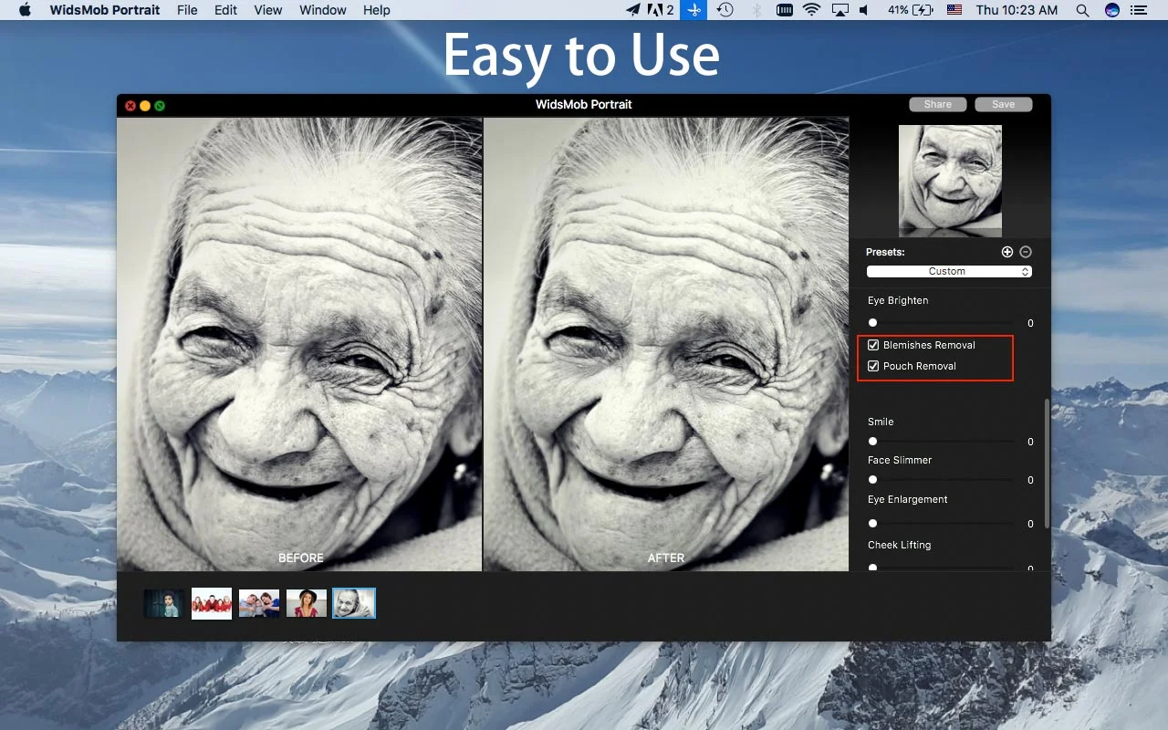 portrait photo editor, widsmob ai retoucher, best portrait photo editing software, widsmob retoucher