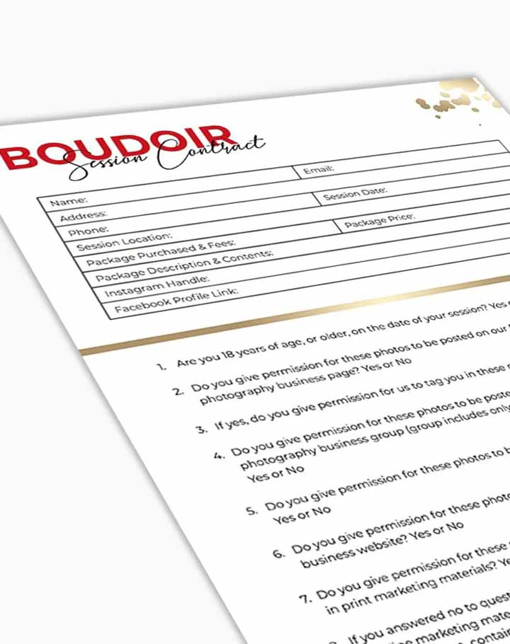 portrait photography contract, photography proposal template, photography pricing agreement