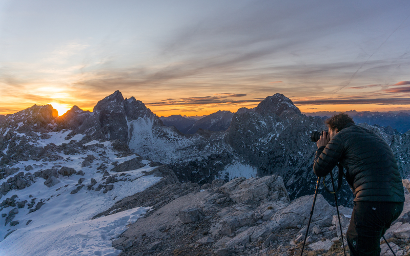 sun rising in mountains preview
