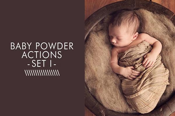 Baby power Photoshop actions set preview