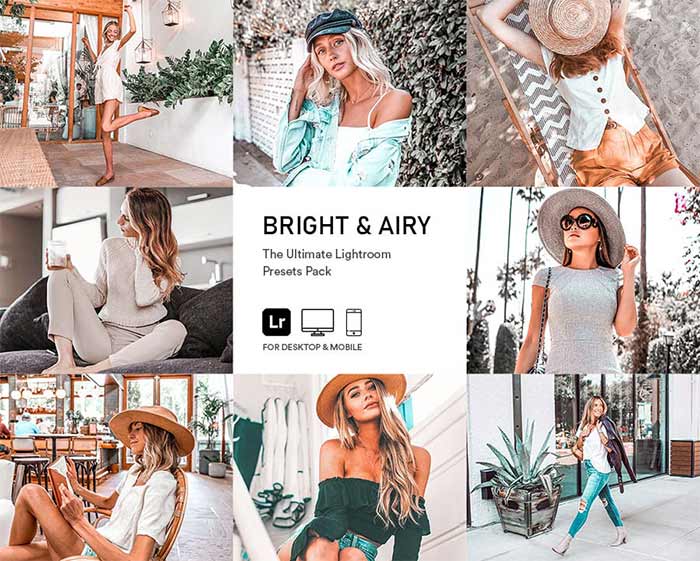 Lightroom preset bright & airy preview