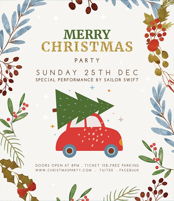 holiday flyer templates, Christmas flyer templates