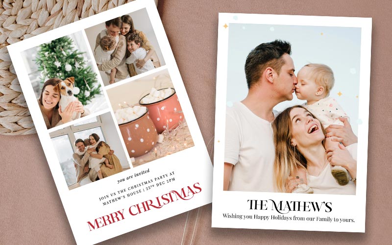 holiday flyer templates, holiday photocards