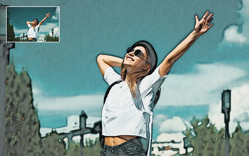 watercolor photoshop actions bundle