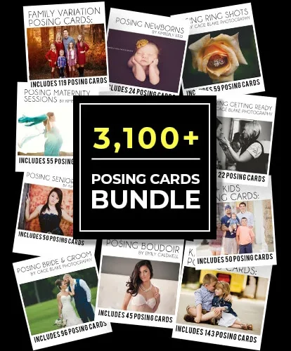 Portrait Photography Poses Cards Bundle, mega posing collections, Best portrait poses, posing guides, photography card templates