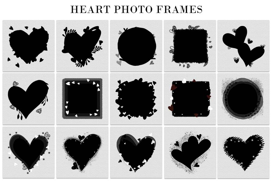 collage, valentine frame design png, vintage valentine frame png