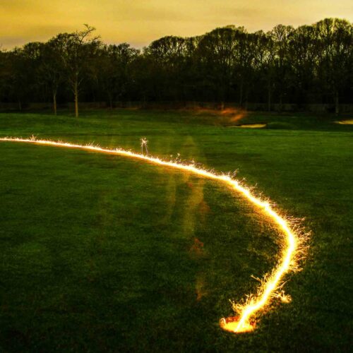 Creative shot demonstrating how to do long exposure light photography