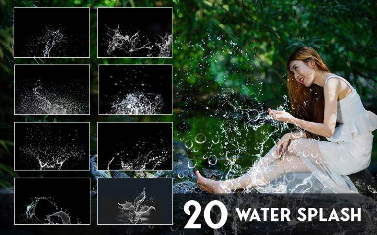 water splash overlays