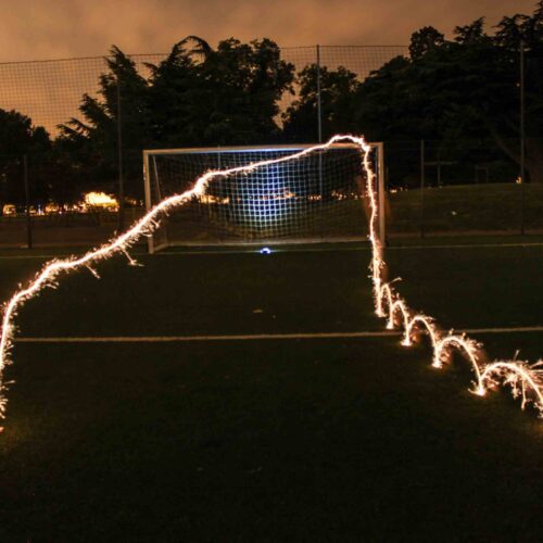 Light trails created using long exposure photography techniques