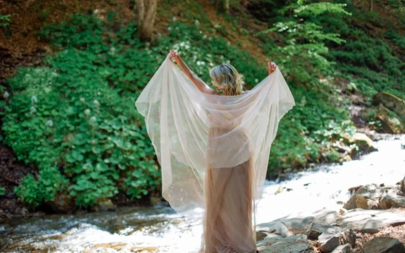 bridal boudoir outdoors
