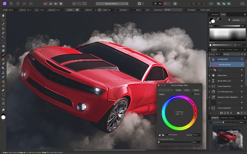 affinity photo review : image showing photo editing