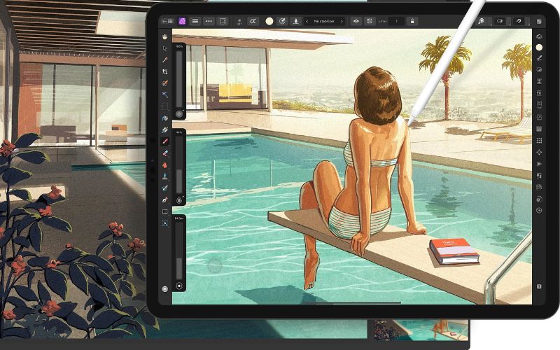 image showing affinity photo interface on ipad