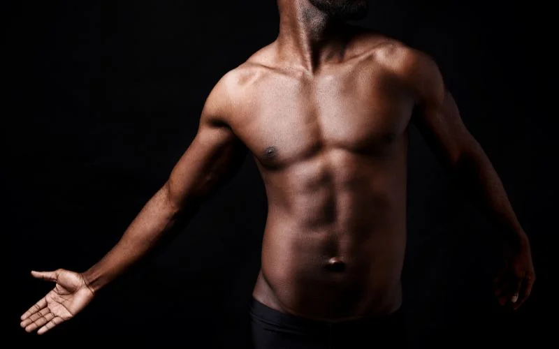 body closeup male nude pose