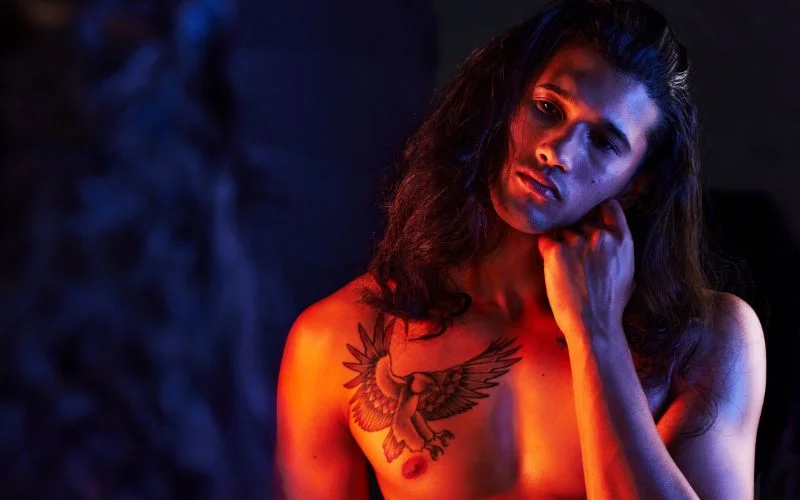 candid male nude pose