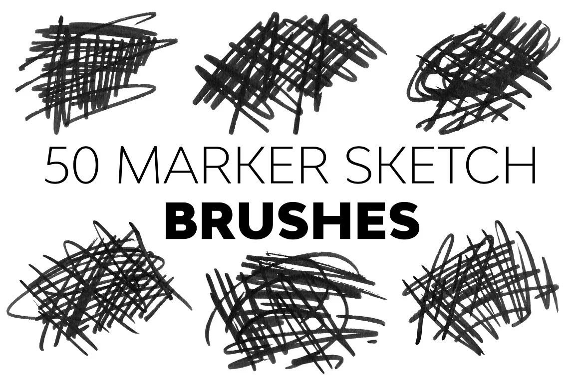 marker Brushes for Photoshop