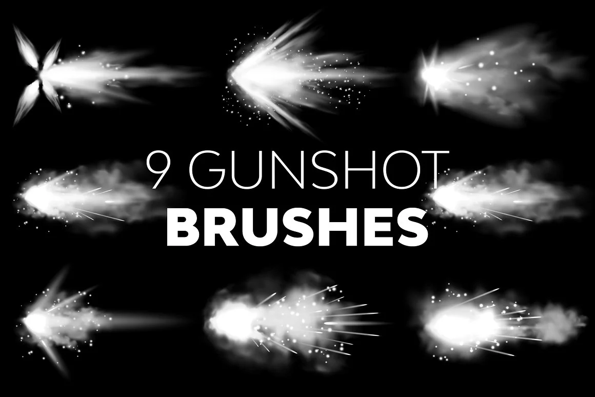 gunshot brush photoshop