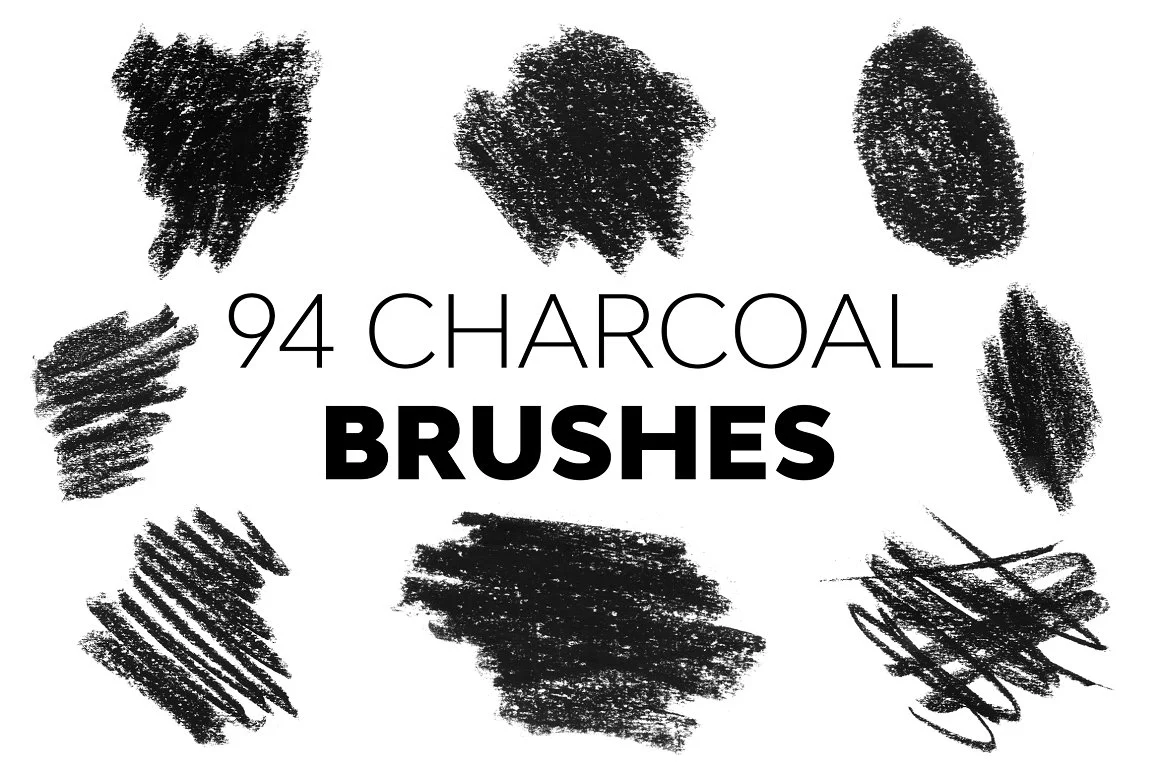 charcoal brushes Photoshop