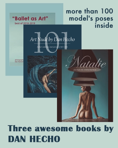 three dan hecho books banner, Nude photography ebooks by dan hecho
