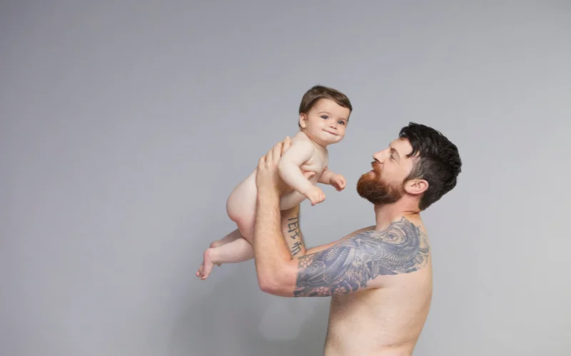 father and baby photos of nude families