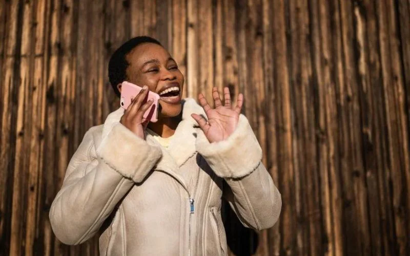 candid shot of a woman