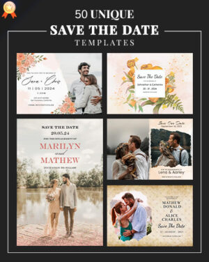 save the date templates banner image, photography card templates