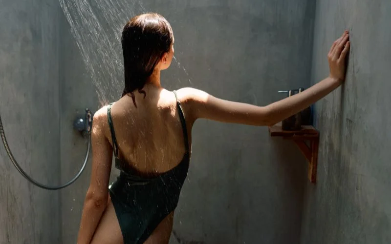 back shot shower nude photography