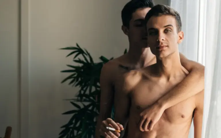 gay nude photography - two men posing nude