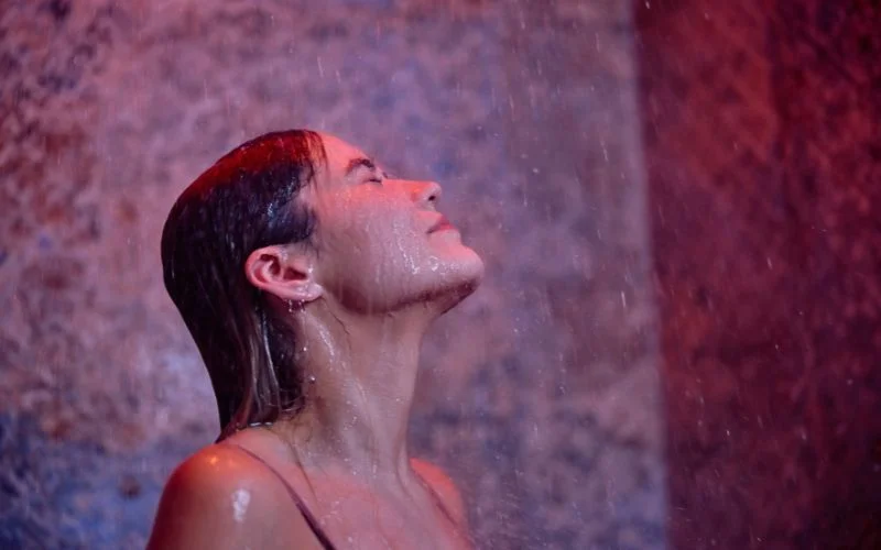 mood light shower nude photography