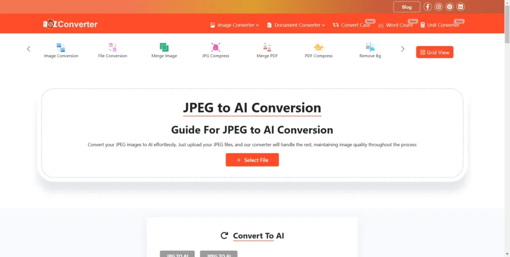 A2ZConverter Jpeg to AI
