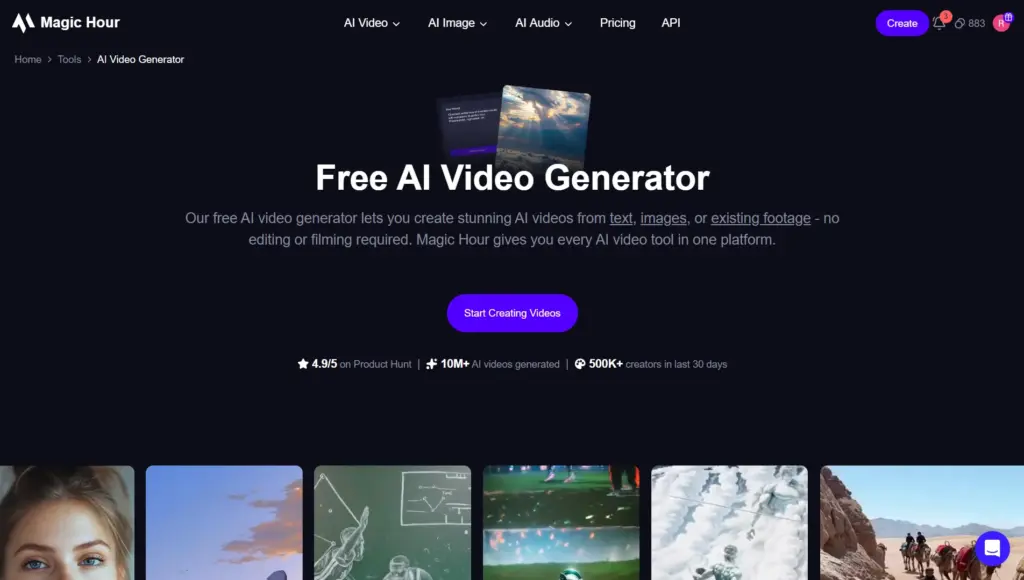 AI Video editor - Magic Hour