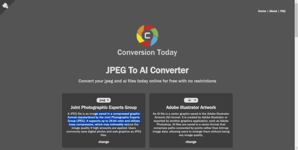 Conversion Today Jpeg to AI