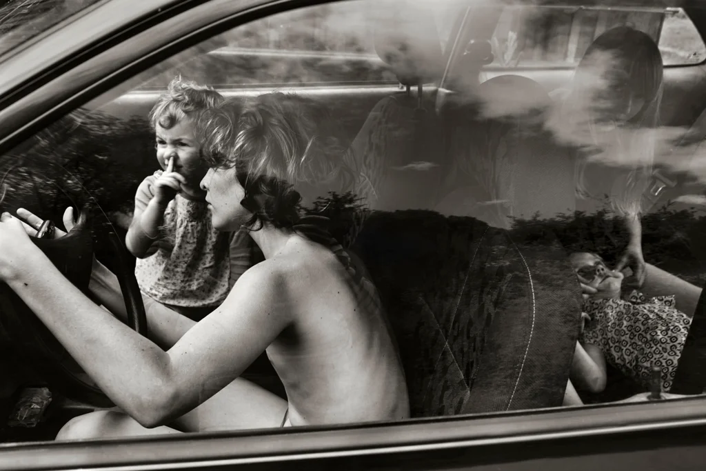 Black and white portrait photographer family