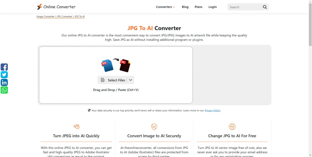 OnlineConverter Jpeg to AI