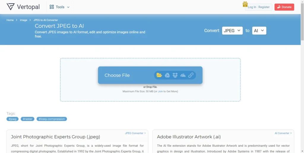 Vertopal Jpeg to AI