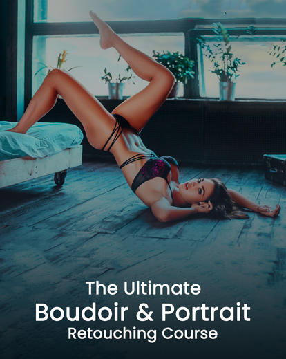 Boudoir Portrait Photography, boudoir & portrait photography course, portrait retouching, boudoir retouching, photography course online, boudoir photography video course