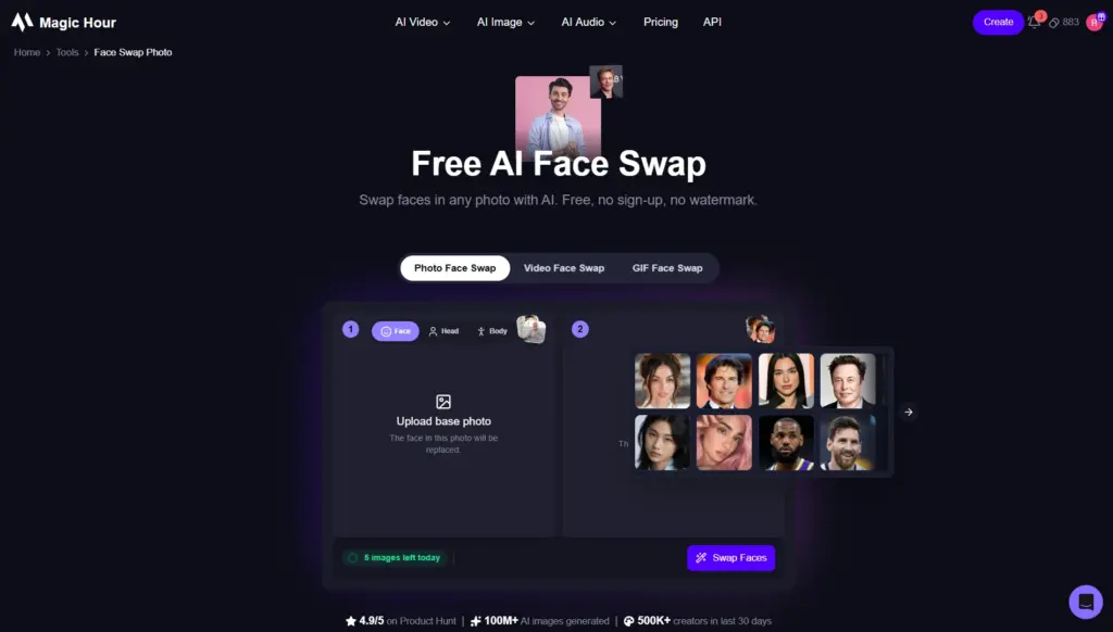 Magic Hour - AI Face swap