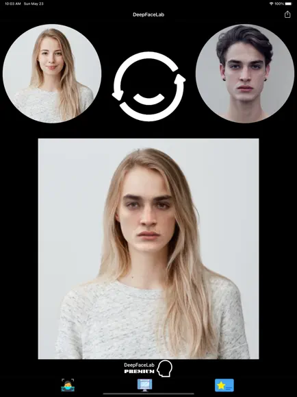 fake image generator, AI face blend tool, photorealistic deepfake creator