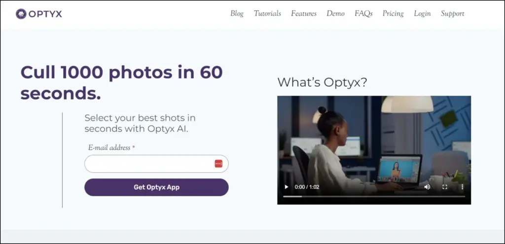 ai photo culling software- Optyx