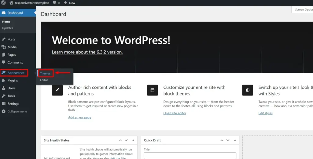how to install themes on WordPress