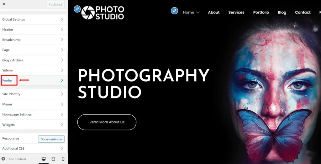 customize your WordPress website footer