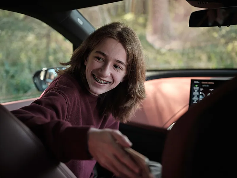 Girls candid photo in the car